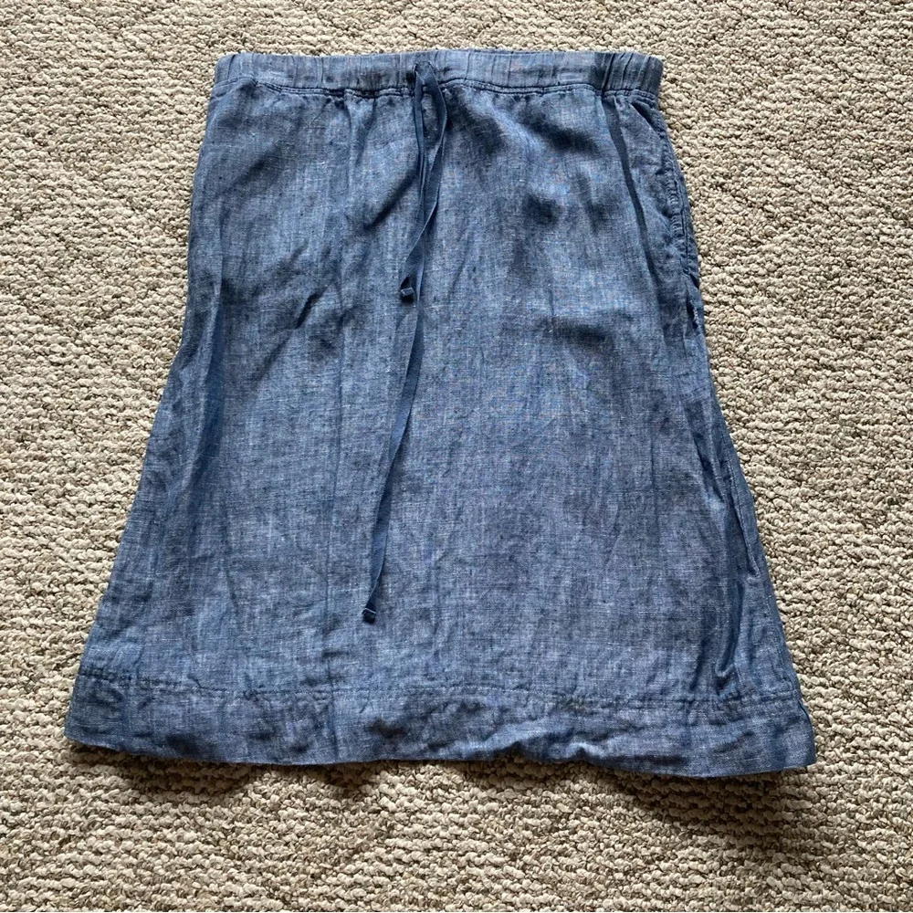 Max Studio Denim Blue Midi Skirt - Picture 1 of 7
